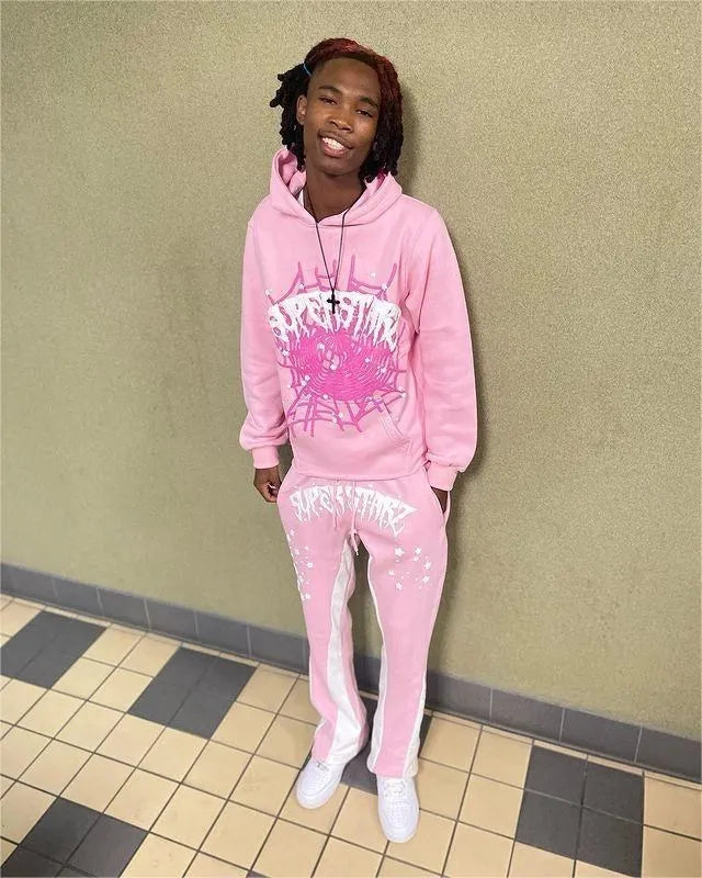 Spider webbed hoodie and pants