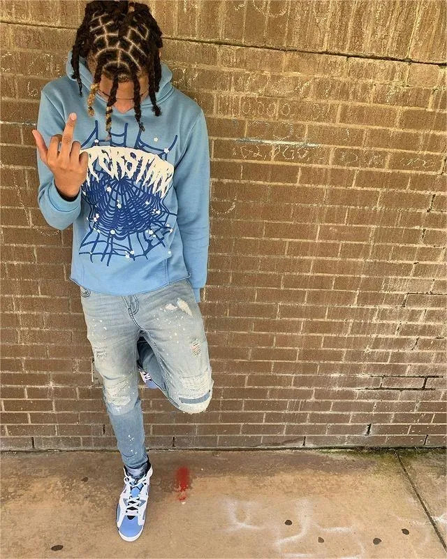Spider webbed hoodie and pants