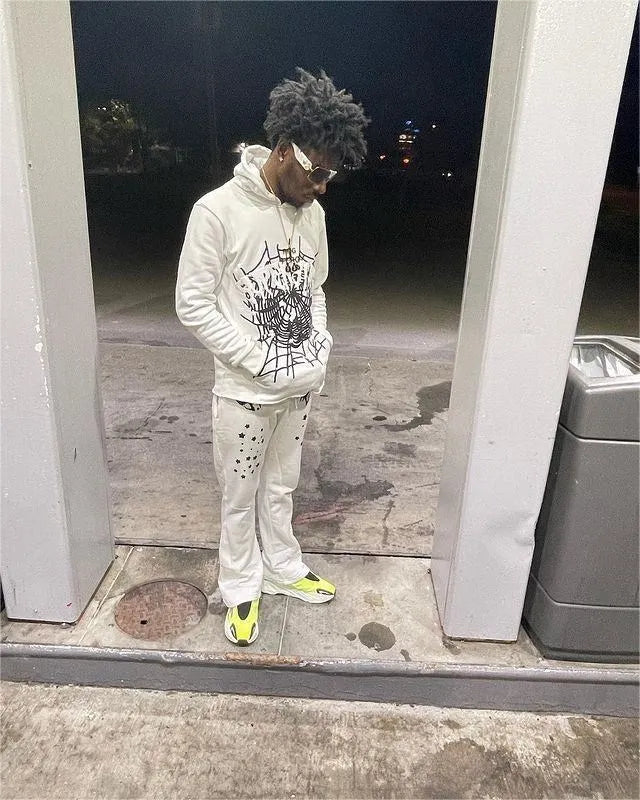 Spider webbed hoodie and pants