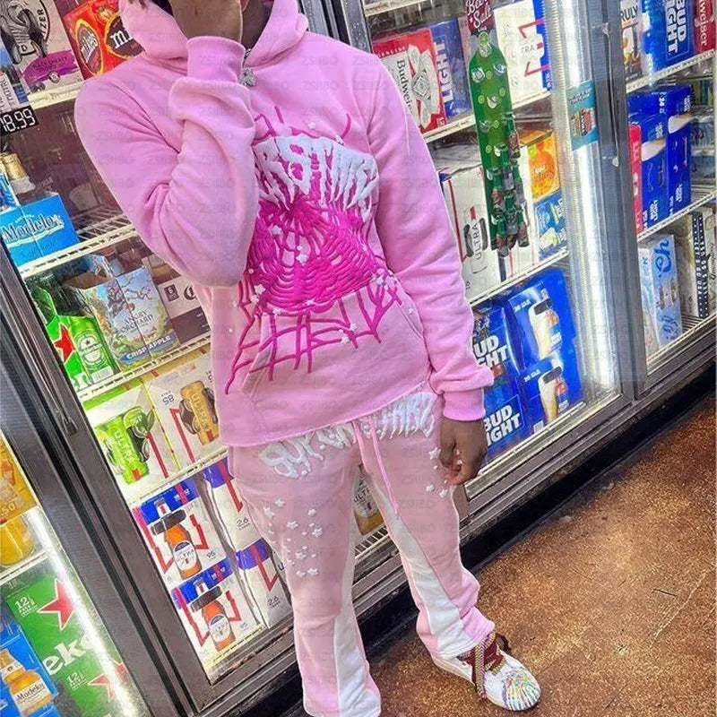 Spider webbed hoodie and pants