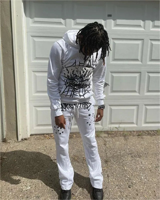 Spider webbed hoodie and pants