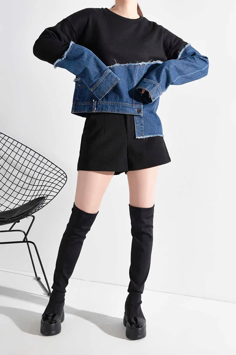 Denim style long sleeve