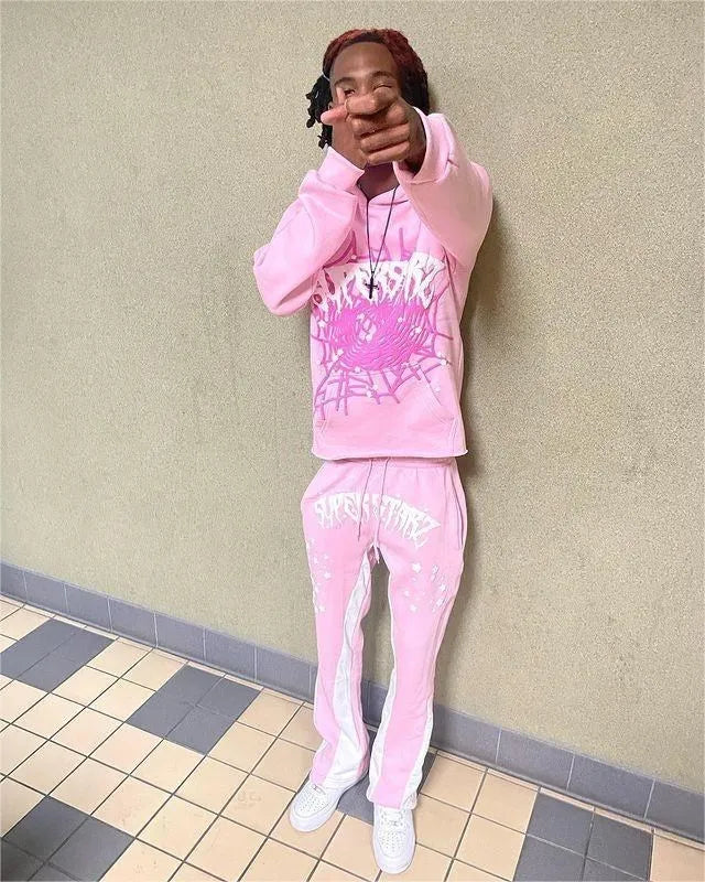 Spider webbed hoodie and pants