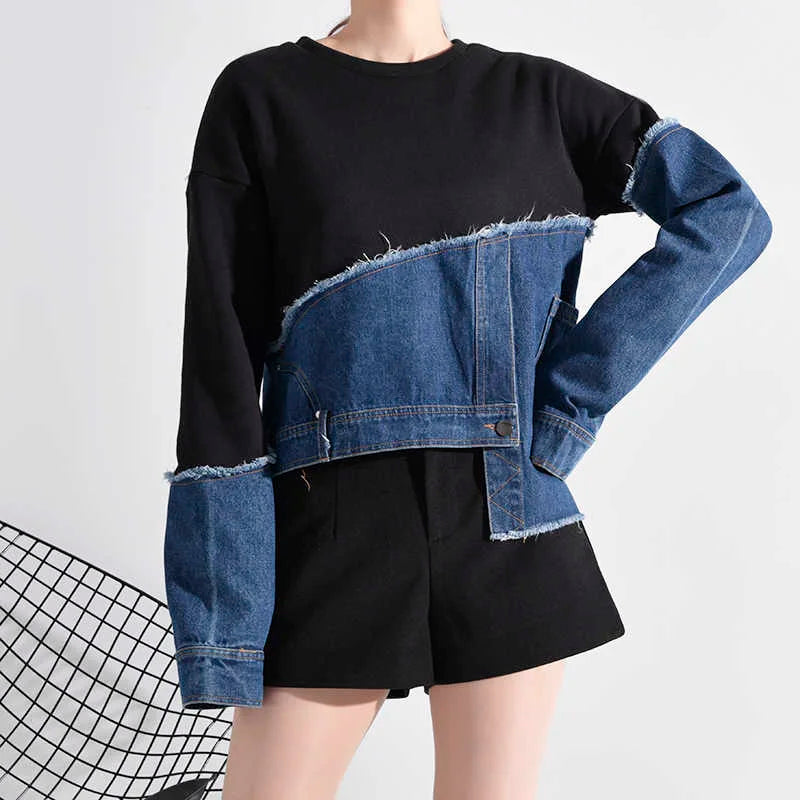 Denim style long sleeve