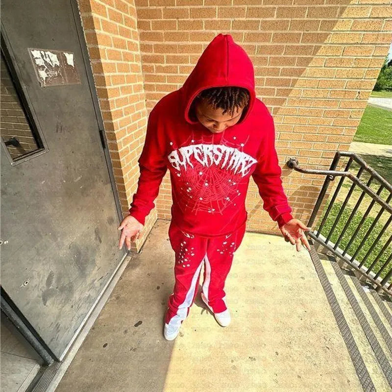 Spider webbed hoodie and pants