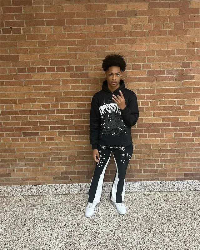 Spider webbed hoodie and pants