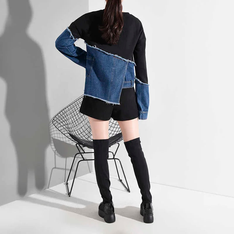 Denim style long sleeve
