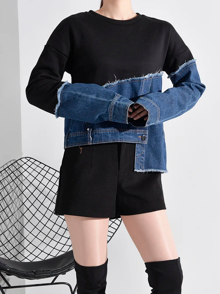 Denim style long sleeve