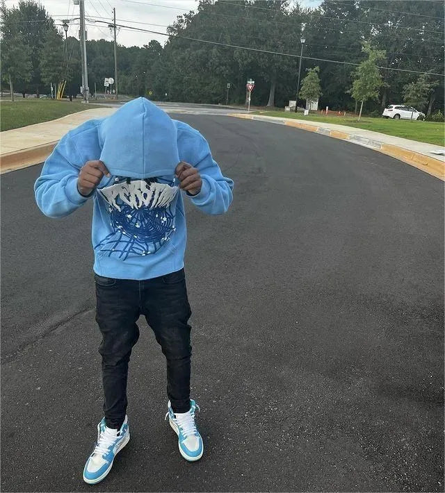 Spider webbed hoodie and pants