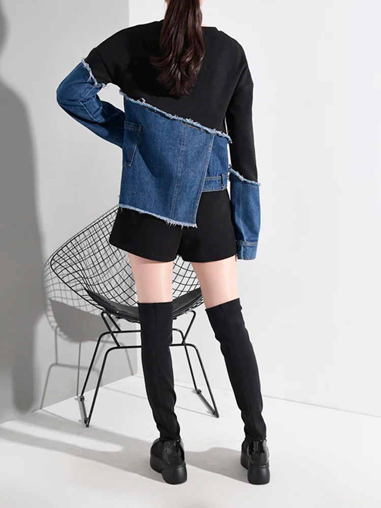 Denim style long sleeve