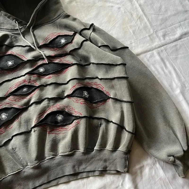 Ripped style hoodie