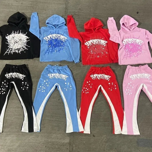 Spider webbed hoodie and pants