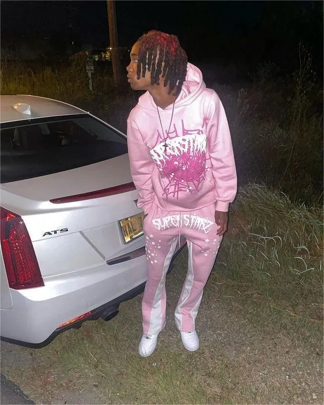 Spider webbed hoodie and pants