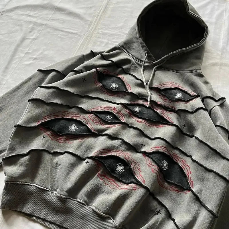 Ripped style hoodie