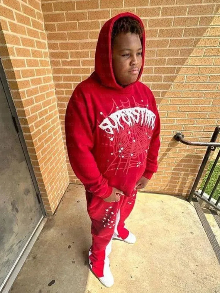 Spider webbed hoodie and pants