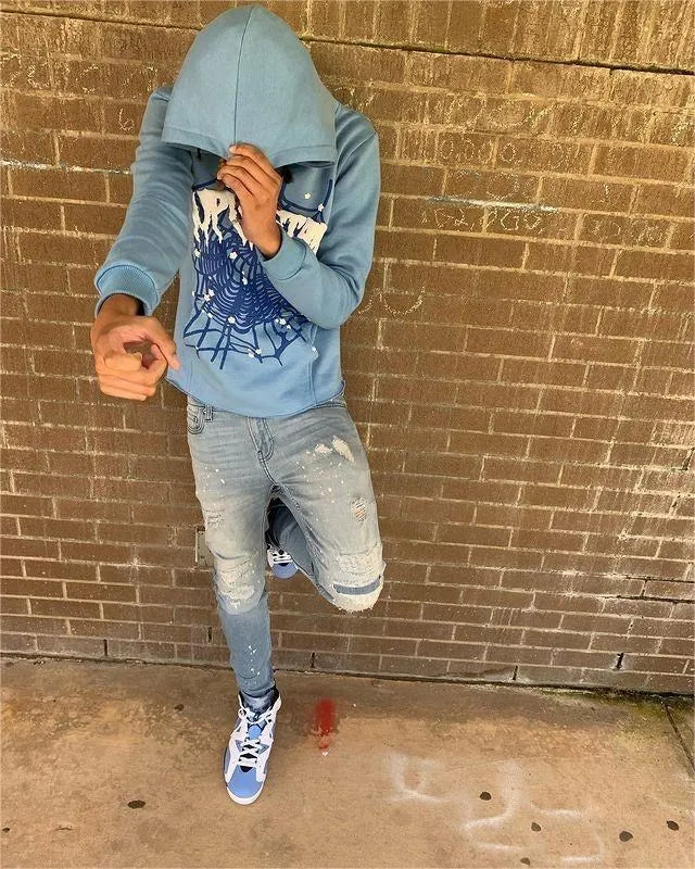 Spider webbed hoodie and pants