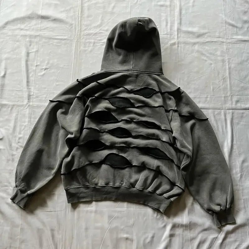 Ripped style hoodie