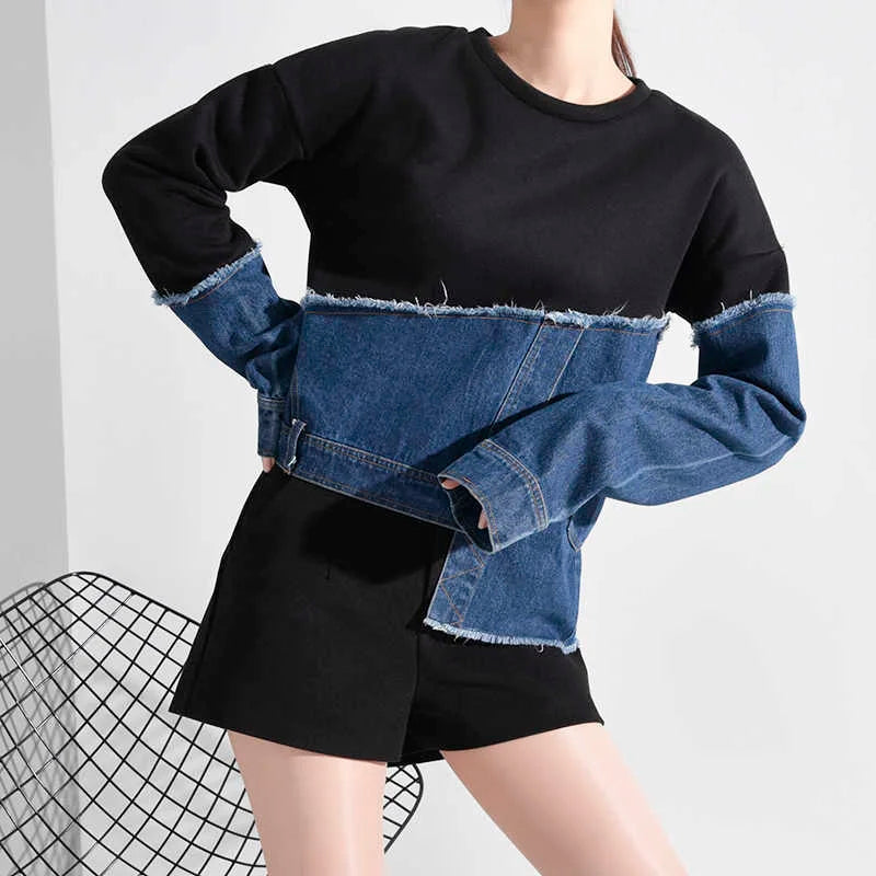 Denim style long sleeve