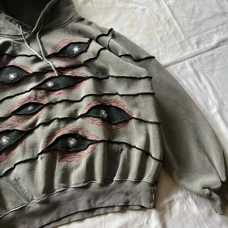 Ripped style hoodie