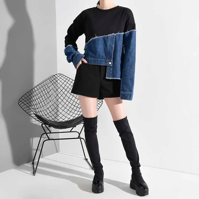 Denim style long sleeve