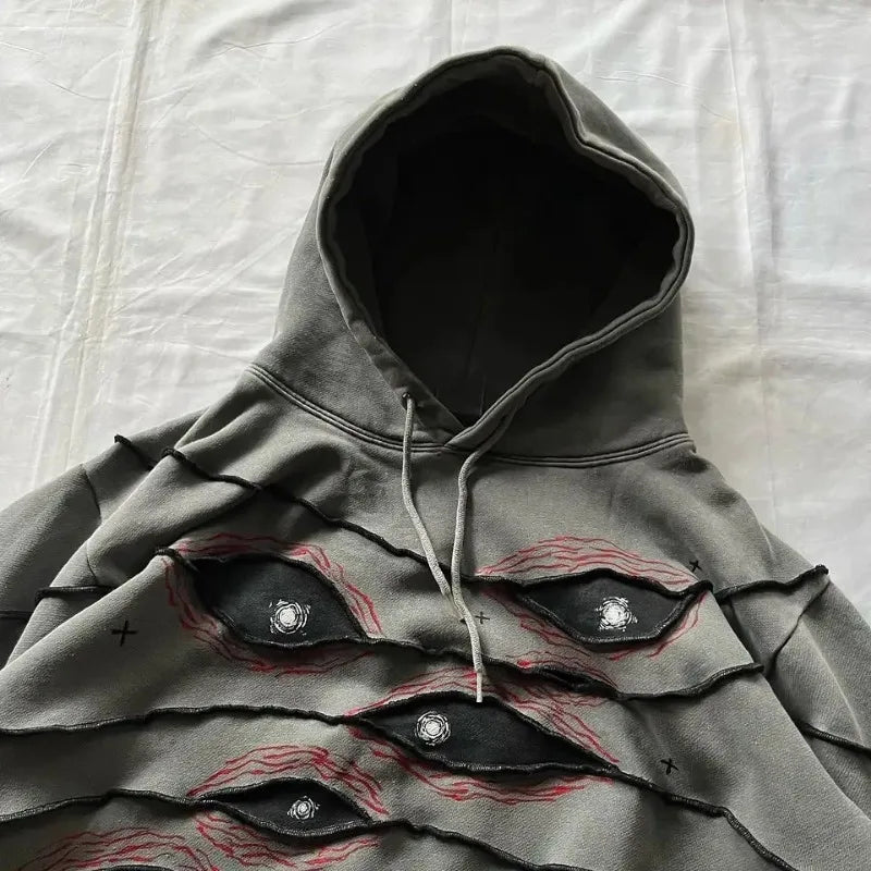 Ripped style hoodie